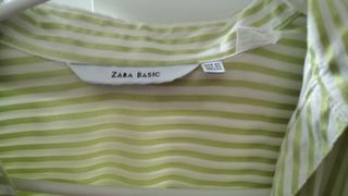 Blusa Zara rayas verdes XS