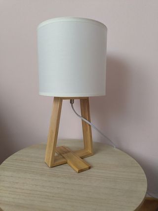 Lámpara de mesa - Madera y tela