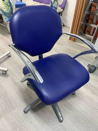 Sillas oficina/peluquería azules