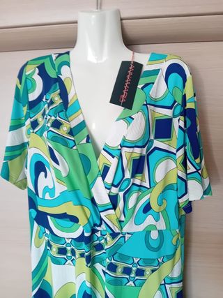 Vestito AnnaMaria verde multicolor