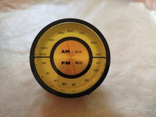 Dial Radio Vintage Amarillo-Negro