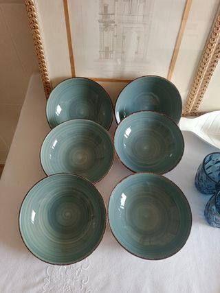 6 Platos Hondos Bidasoa - Azul