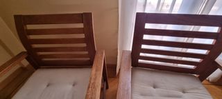 2 Sillones Madera color roble.