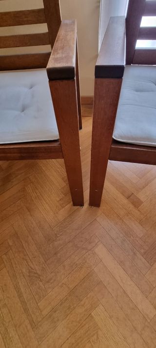 2 Sillones Madera color roble.
