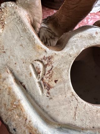 2 figuras pastor alemán cerámica