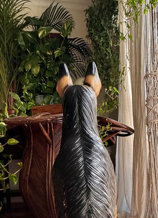 2 figuras pastor alemán cerámica