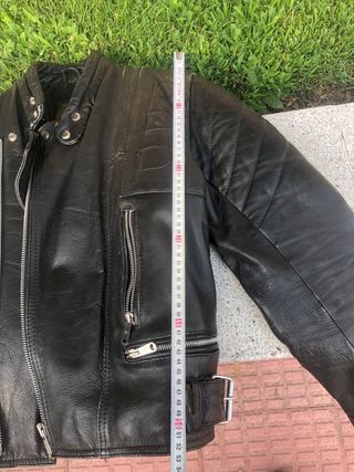 Cazadora cuero moto vintage