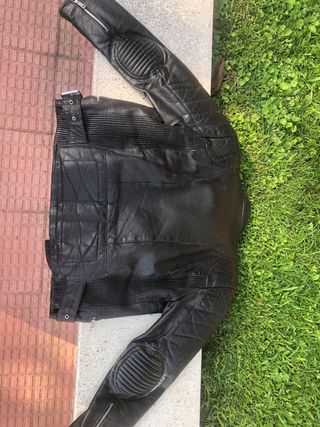 Cazadora cuero moto vintage