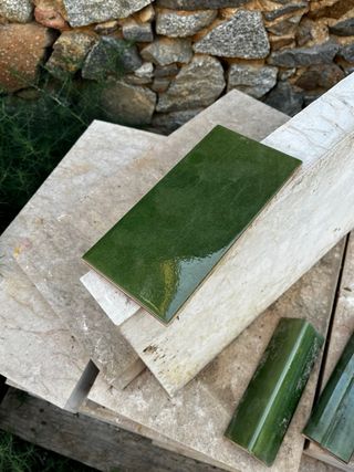 OFERTA Azulejos verdes | Esquinero, Bordón