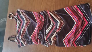 Vestito estivo a canotta ,a righe multicolor