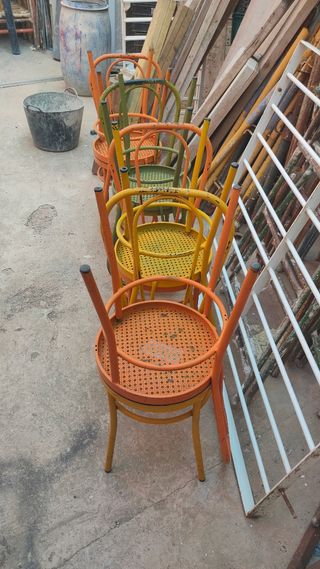 SILLA VINTAGE METALICA