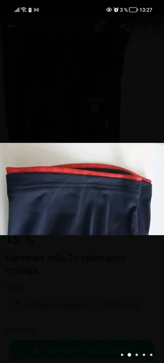 Pantalón corto Salesianos Málaga talla 24