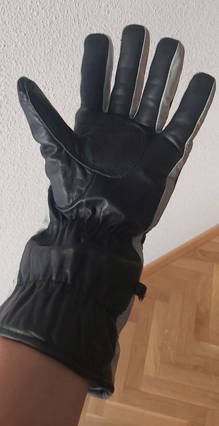 Guantes SDUH moto piel negro-gris
