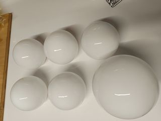 6 bolas glovo
 de cristal blanco