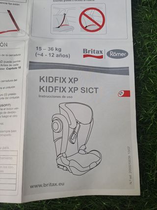 Silla coche isofix :15 a 36 kg( aprox.4 a 12 años)