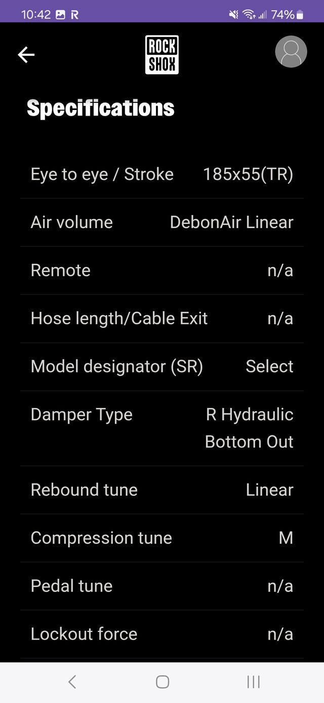 Amortiguador Rockshox Super Deluxe Select 185x55mm