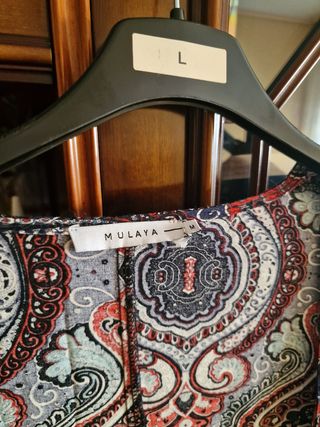 Kimono paisley rojo y azul - Talla M