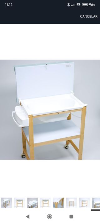 Cambiador bañera bebé - Madera