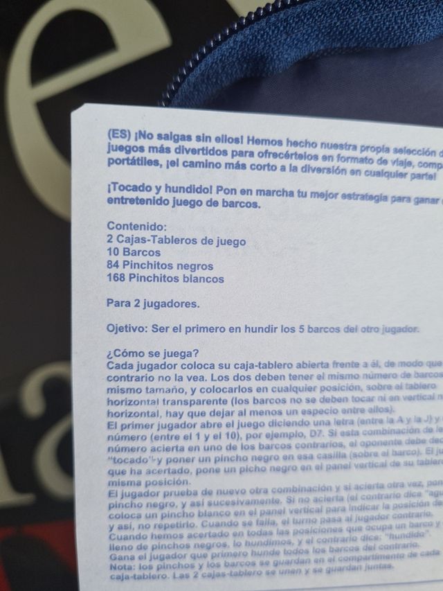 Juego Hundir la Flota de viaje de Imaginarium