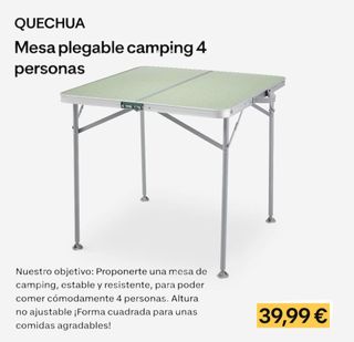 Mesa camping plegable - verde