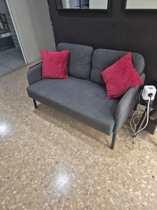 Sofá 2 plazas gris