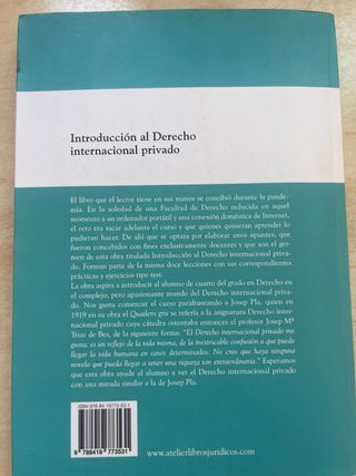 Introduccion al derecho internacional privado
