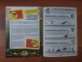 Álbum de cromos completo Jurassic Park.