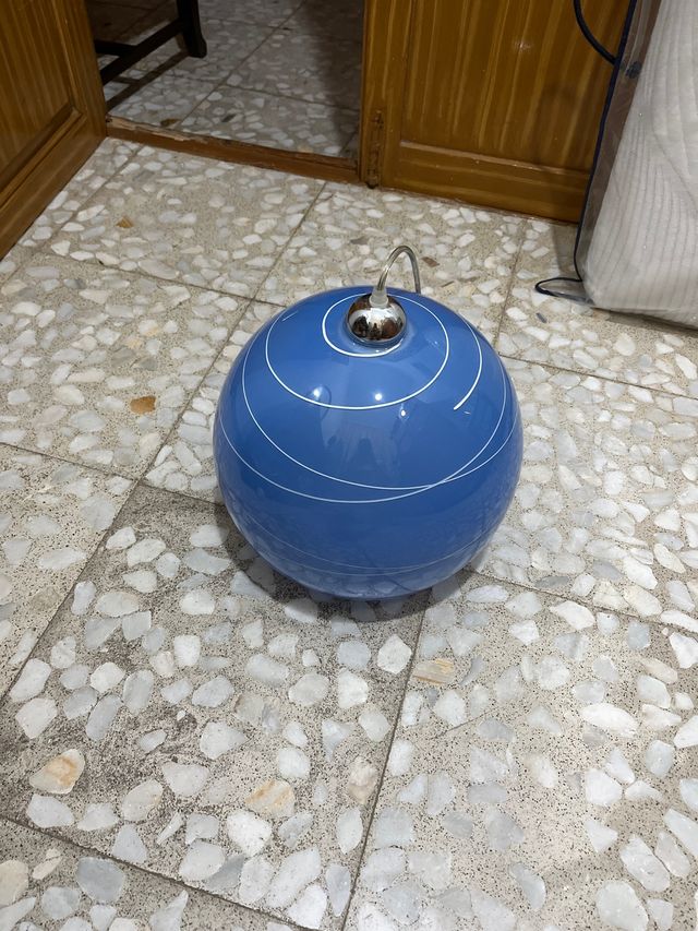Lámpara globo azul vintage