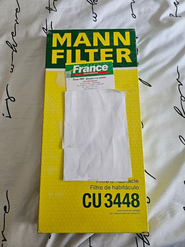 Filtro habitáculo Mann CU3448 Peugeot 207