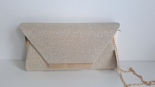 Bolso Menbur fiesta beige dorado