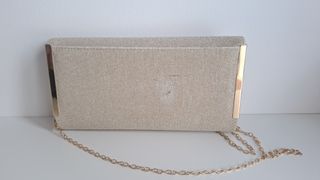 Bolso Menbur fiesta beige dorado