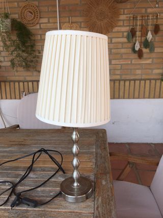 Lampara mesa Ikea - beige/plata