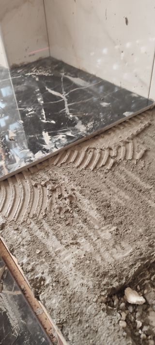 Azulejos mármol-Reforma baño albanel fachadas yeso