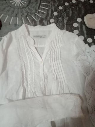 Blusa y medias blancas mujer - Talla