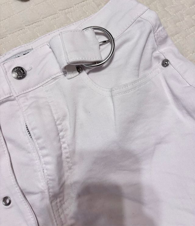 Mini Falda Vaquera Blanca