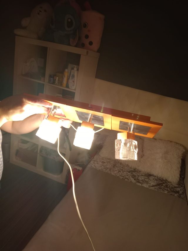 3 Lámparas cubo naranja