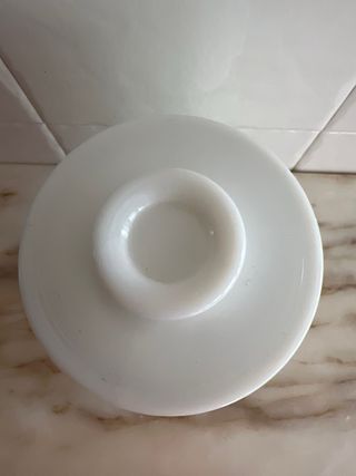 Tarro de cristal opalina blanco