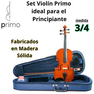 VIOLIN PRIMO 3/4 con Estuche + Arco + Resina