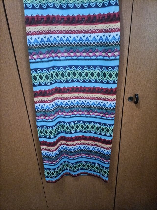 Vestido largo multicolor