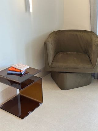 Butaca + mesa de cristal