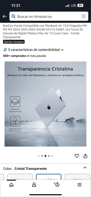 Funda MacBook Air 13.6" EooCoo