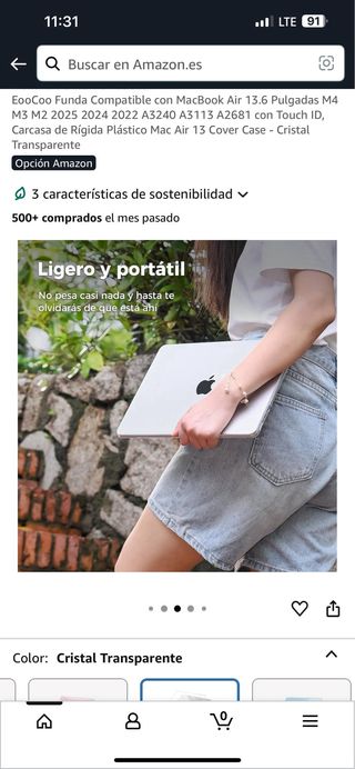 Funda MacBook Air 13.6" EooCoo