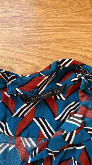 Conjunto Zara - camisa y pantalón azul