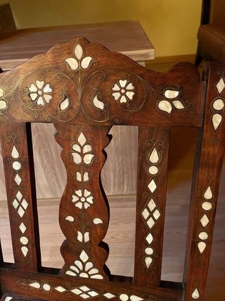 Silla plegable madera nácar