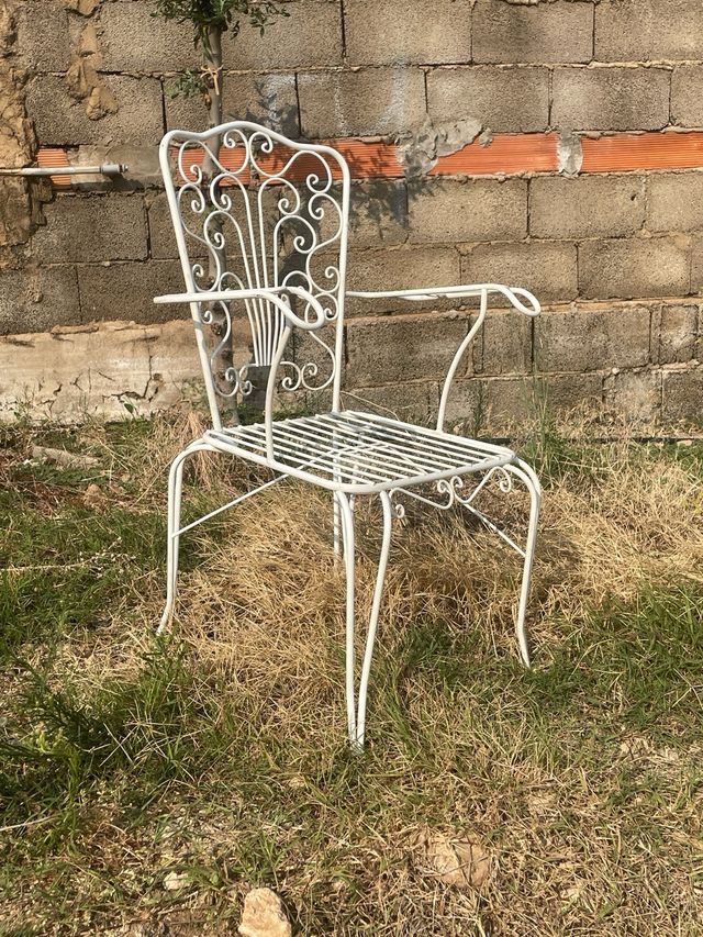 6 sillas hierro forjado