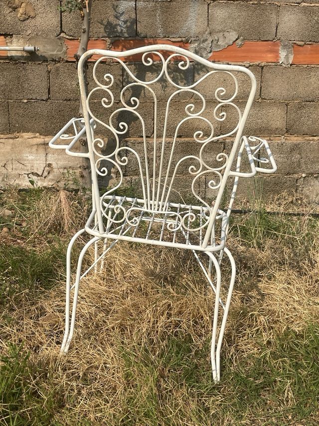 6 sillas hierro forjado