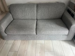 Divano letto grigio in tessuto