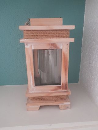 Farol madera estilo rústico
