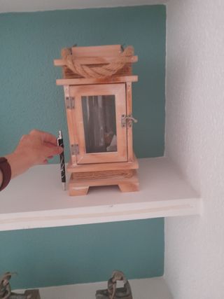 Farol madera estilo rústico