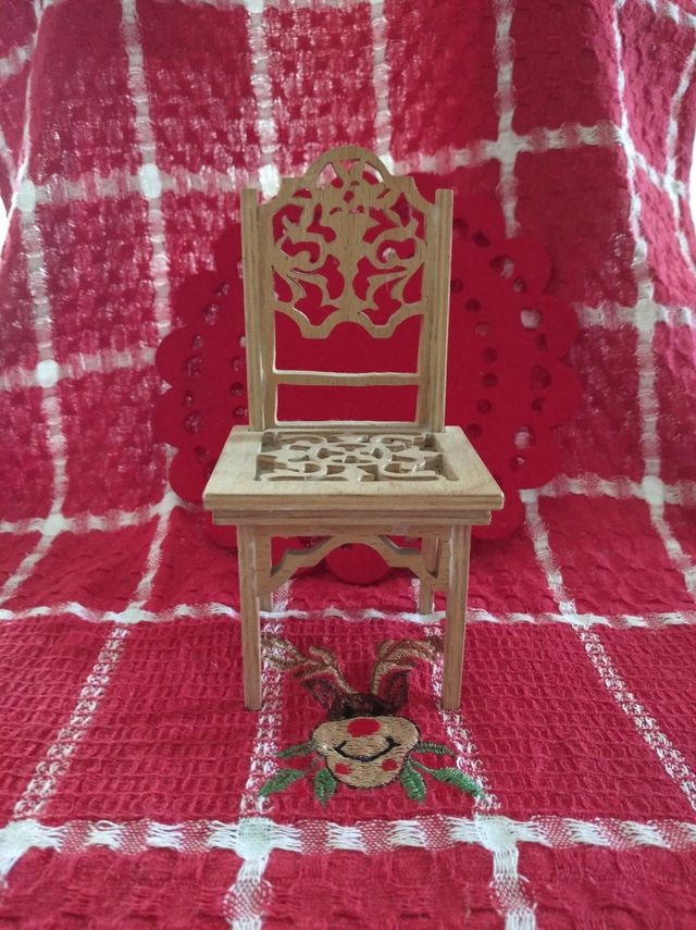 Silla Santa Claus de madera 16 x 8